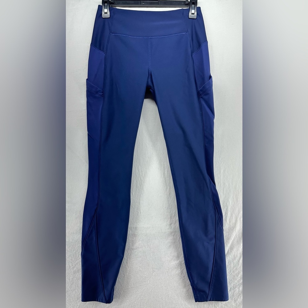 Lululemon Fast‎ & Free High-Rise Tight 27" Blue Pockets Size 6